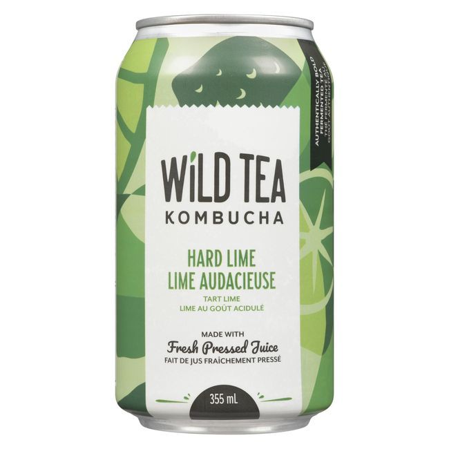 Wild Tea Kombucha Hard Lime Kombucha, 355 Ml -- 12 Per Case