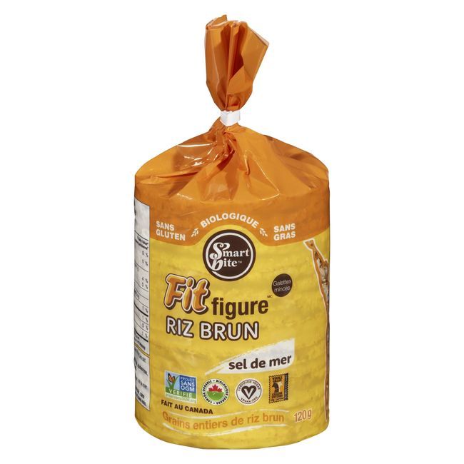Smartbite Snacks Sea Salt Brown Rice Cakes, 120 G -- 12 Per Case