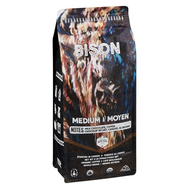 Canadian Heritage Organics Café Bison À Torréfaction Moyenne, 908 G -- 5 Par Boîte