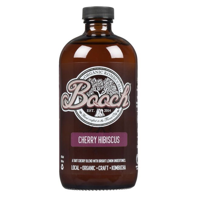 Booch Organic Cherry Hibiscus Kombucha, 473 Ml -- 12 Per Case