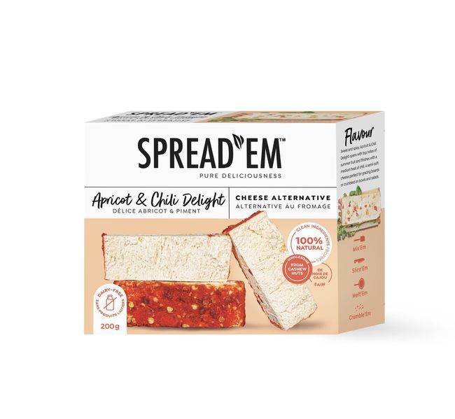 Spread'em Kitchen Apricot Chili Delight Cheeze Alternative, 200 G -- 6 Per Case