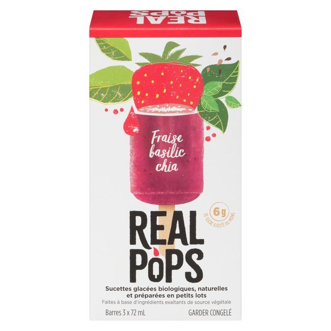 Everreal Strawberry Basil Chia Pops, 216 Ml -- 10 Per Case