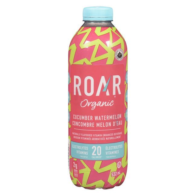Roar Organic Boisson Hydratante Au Concombre Et À La Pastèque, 532 Ml -- 12 Par Boîte