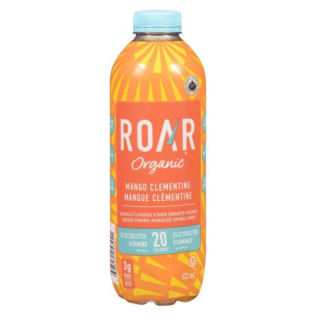 Roar Organic Boisson Hydratante À La Mangue Et À La Clémentine, 532 Ml -- 12 Par Boîte