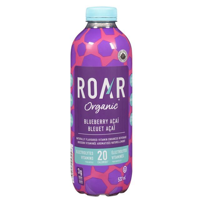 Roar Organic Boisson Hydratante Aux Bleuets Et À L'açaï, 532 Ml -- 12 Par Boîte