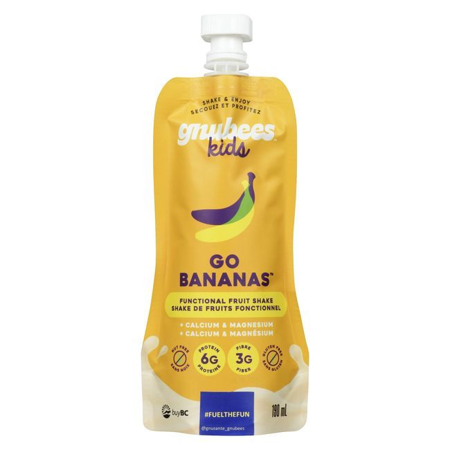 Gnubees Kids Go Bananas Fruit Shake, 190 Ml -- 12 Per Case