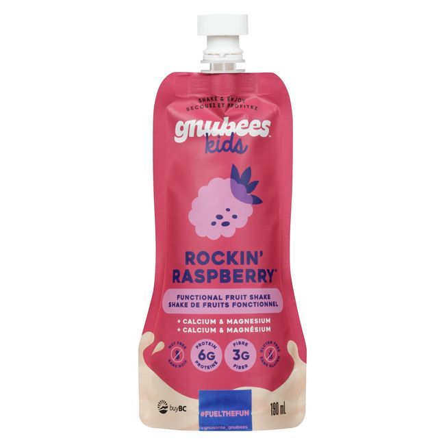 Gnubees Kids Rockin Raspberry Fruit Shake, 190 Ml -- 12 Per Case