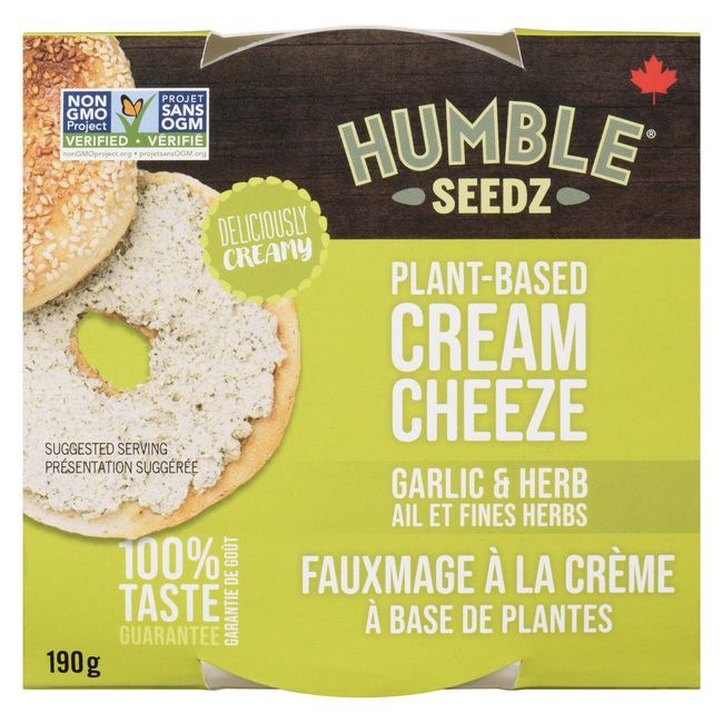 Humble Seedz Plant Based Garlic Cream Cheeze, 190 G -- 8 Per Case