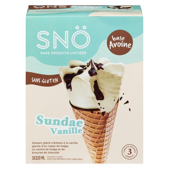 Sno Vanilla Sundae Cone, 120 Ml -- 24 Per Case