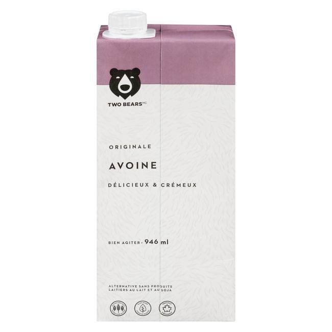 Two Bears Deliciously Creamy Original Oat Beverage, 946 Ml -- 6 Per Case