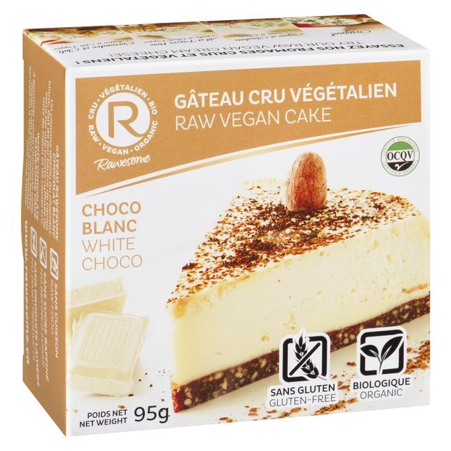 Rawesome Gâteau Végétalien Cru Au Chocolat Blanc, 95 G -- 6 Par Boîte