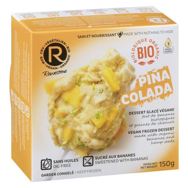 Rawesome Pina Colada Nice Cream, 150 G -- 6 Per Case