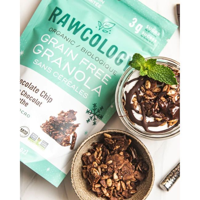 Rawcology Grain Free Mint Chocolate Chip Granola, 200 G -- 12 Per Case