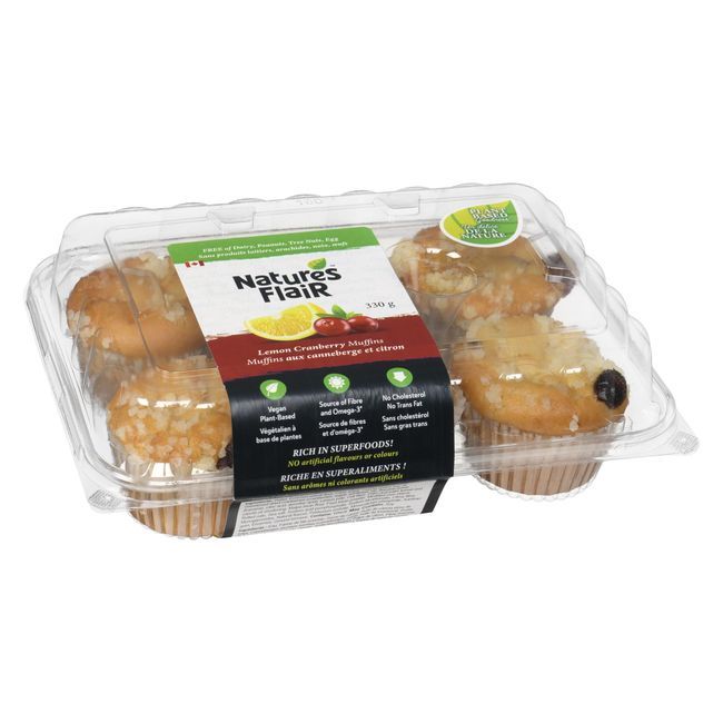 Nature's Flair Lemon Cranberry Muffins, 330 G -- 12 Per Case