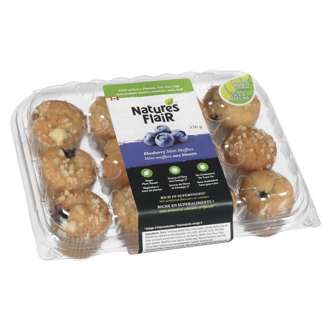 Nature's Flair Blueberry Mini Muffins, 336 G -- 12 Per Case