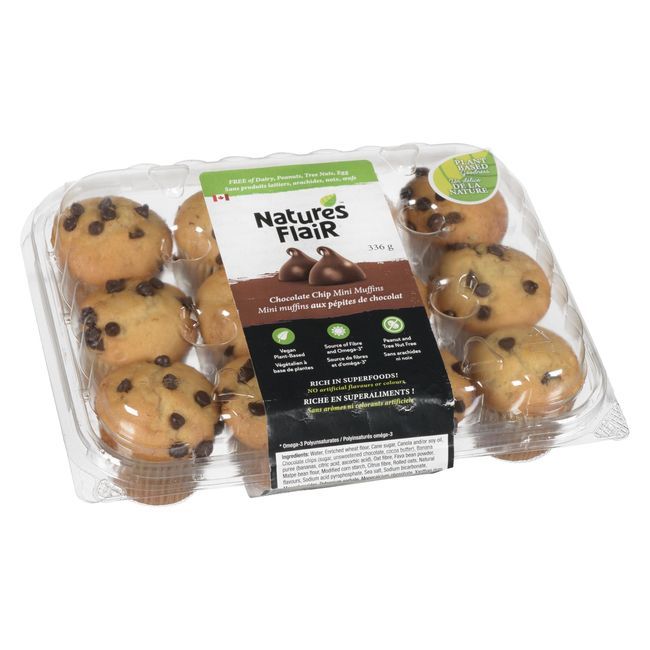 Nature's Flair Chocolate Chip Mini Muffins, 336 G -- 12 Per Case