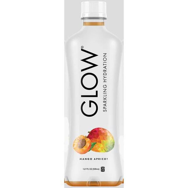 Glow Mango Apricot Sparkling Hydration Drink, 500 Ml -- 12 Per Case