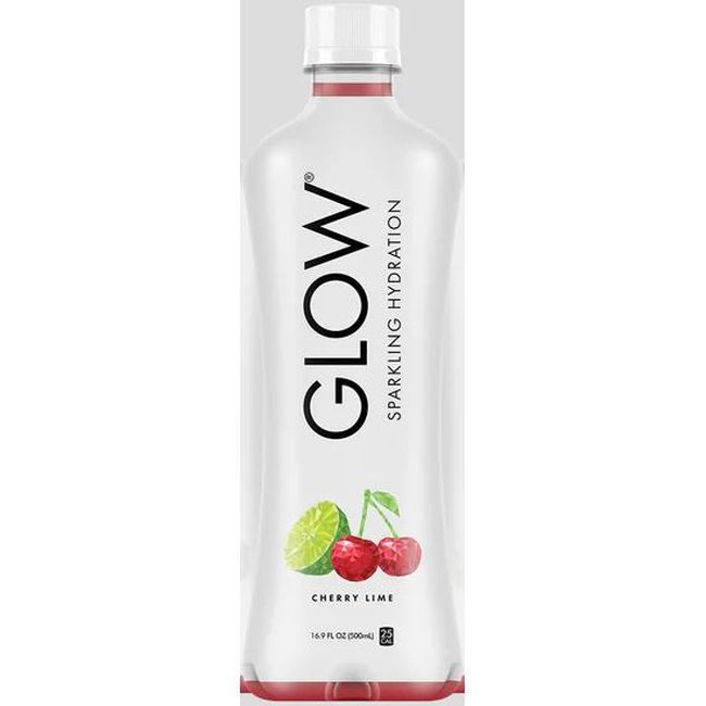 Glow Cherry Lime Sparkling Hydration Drink, 500 Ml -- 12 Per Case