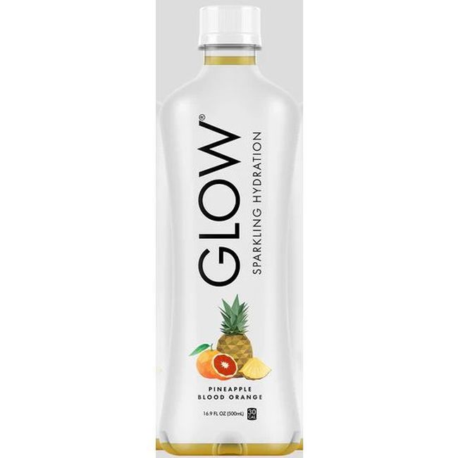 Glow Pineapple Blood Orange Sparkling Hydration Drink, 500 Ml -- 12 Per Case