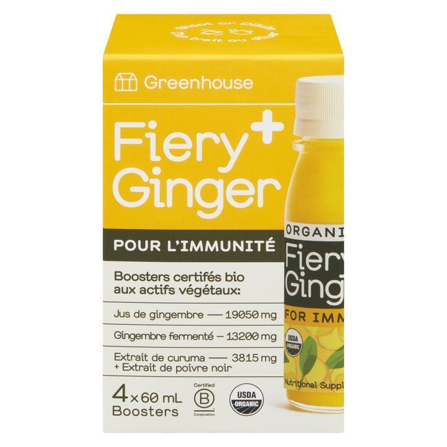 Greenhouse Organic Fiery Ginger Immunity Booster, 60 Ml -- 40 Per Case
