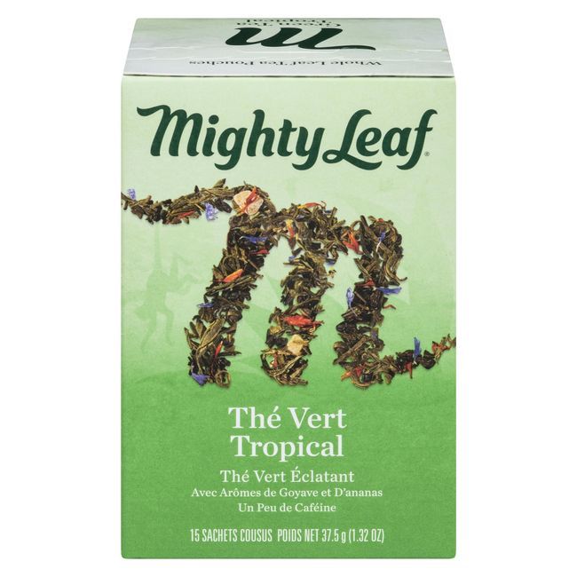 Mighty Leaf Tropical Green Tea, 15 Tea Bags -- 6 Per Case