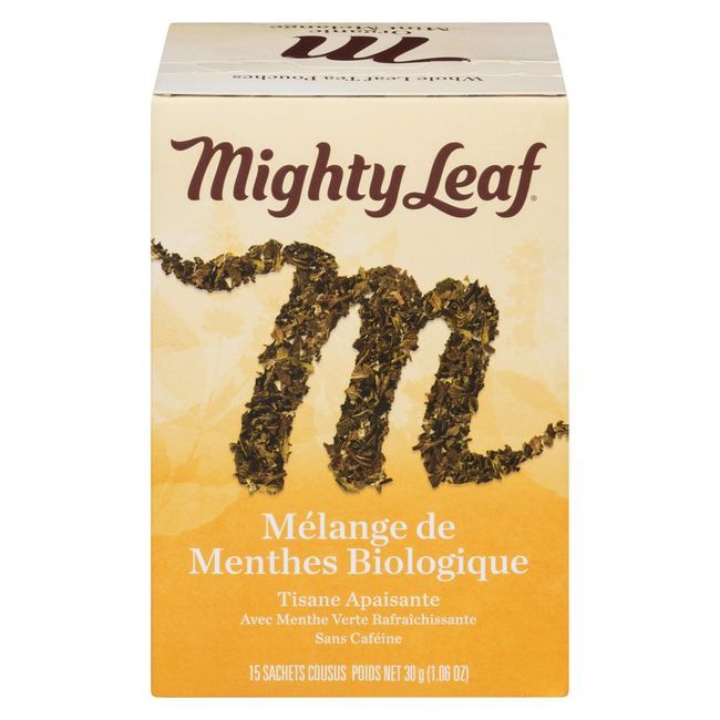 Mighty Leaf Organic Mint Melange Herbal Tea, 15 Tea Bags -- 6 Per Case