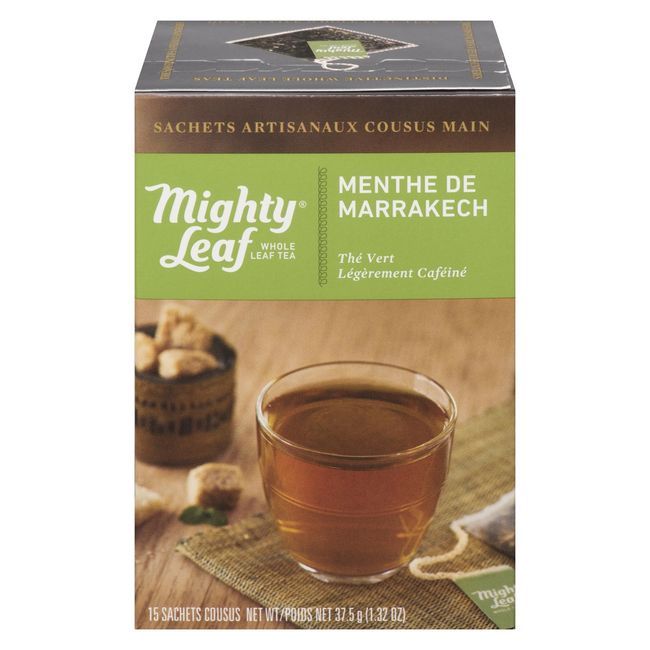 Mighty Leaf Marrakesh Mint Green Tea, 15 Tea Bags -- 6 Per Case