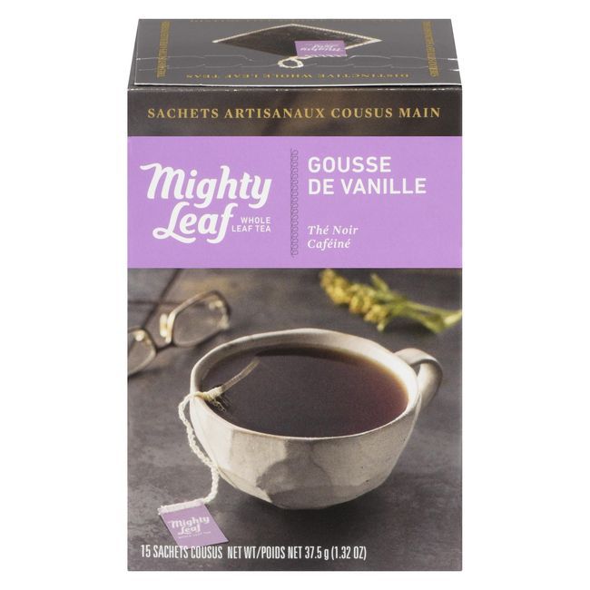 Mighty Leaf Vanilla Bean Black Tea, 15 Tea Bags -- 6 Per Case