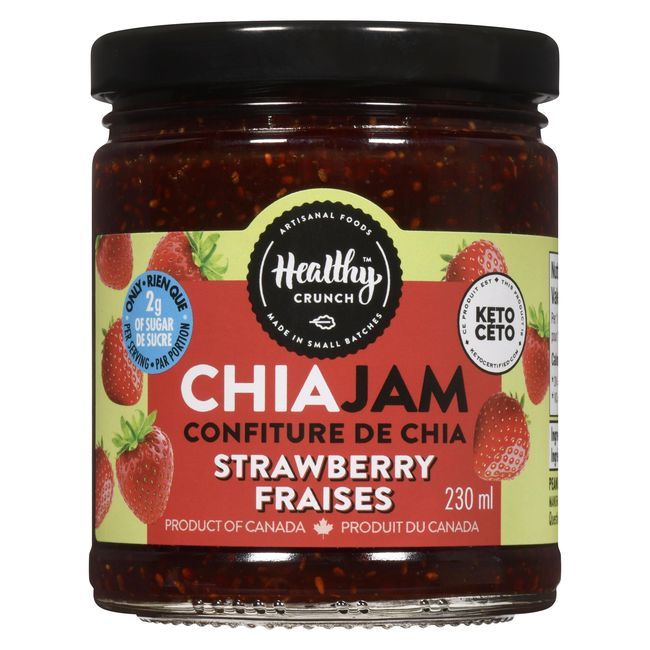 Healthy Crunch Confiture De Fraises Et De Chia, 230 Ml -- 6 Par Boîte