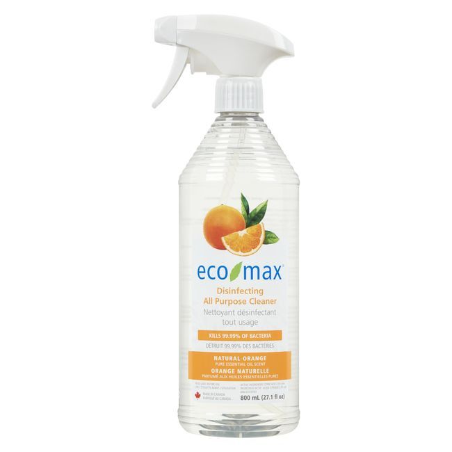 Eco-max Natural Orange Disinfecting All Purpose Cleaner, 800 Ml -- 4 Per Case