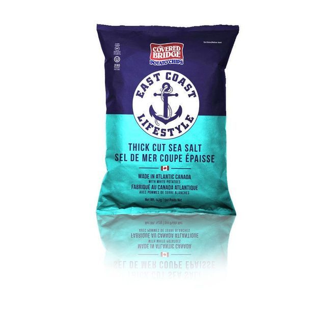 Covered Bridge Thick Cut Sea Salt Potato Chips, 142 G -- 12 Per Case