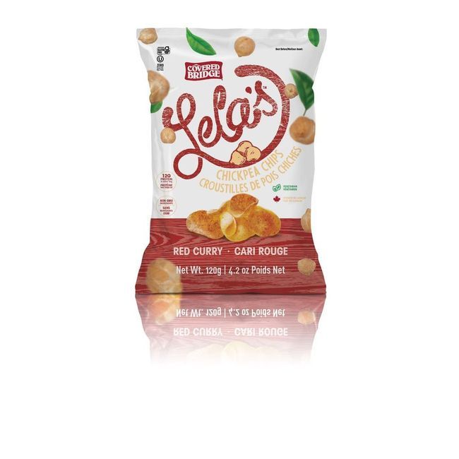 Covered Bridge Chips De Pois Chiches Au Curry Rouge Lelas, 120 G -- 8 Par Boîte
