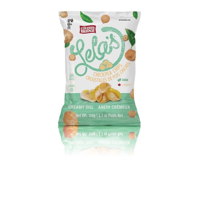 Covered Bridge Chips De Pois Chiches Crémeuses À L'aneth Lelas, 120 G -- 8 Par Boîte