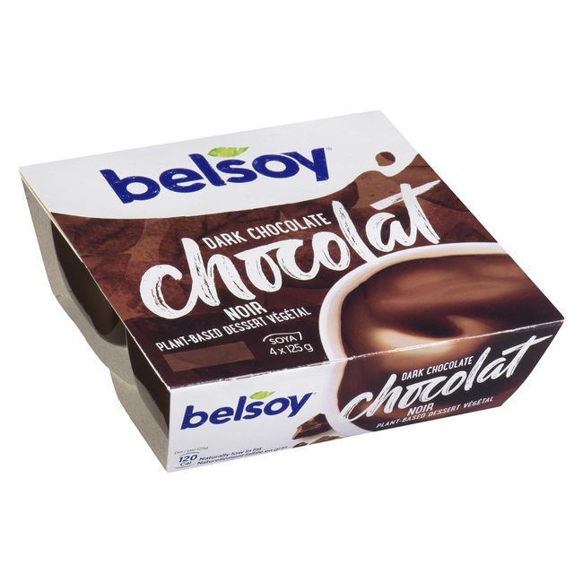 Belsoy Dark Chocolate Soy Pudding, 125 G -- 24 Per Case