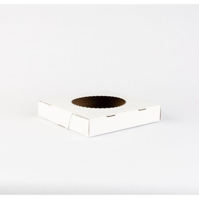 Graphic Packaging Boîte À Tarte En Carton Avec Fenêtre Collée, 8 X 8 X 1,5 Po -- 250 Par Caisse
