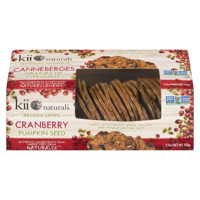 Kii Naturals Cranberry Pumpkin Seed Crisp, 150 G -- 12 Per Case
