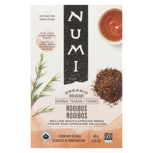 Numi Thé Rooibos Biologique, 18 Sachets De Thé -- 6 Par Boîte