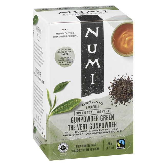 Numi Thé Vert Gunpowder Biologique, 18 Sachets De Thé -- 6 Par Boîte