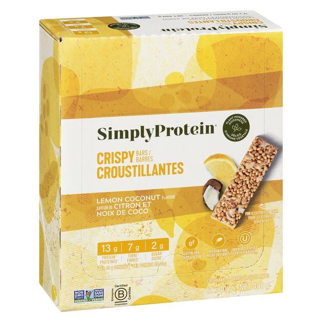 Simplyprotein Lemon Coconut Snack Bar, 40 G -- 12 Per Case