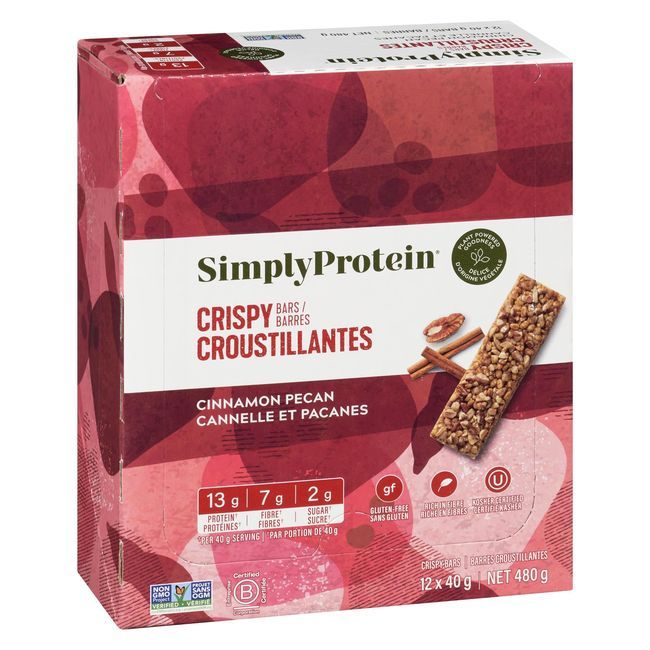 Simplyprotein Cinnamon Pecan Snack Bar, 40 G -- 12 Per Case