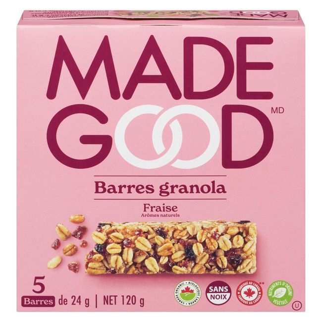 Madegood Organic Strawberry Granola Bar, 24 G -- 30 Per Case
