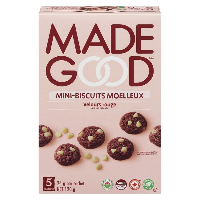 Madegood Red Velvet Soft Baked Mini Cookies, 24 G -- 30 Per Case