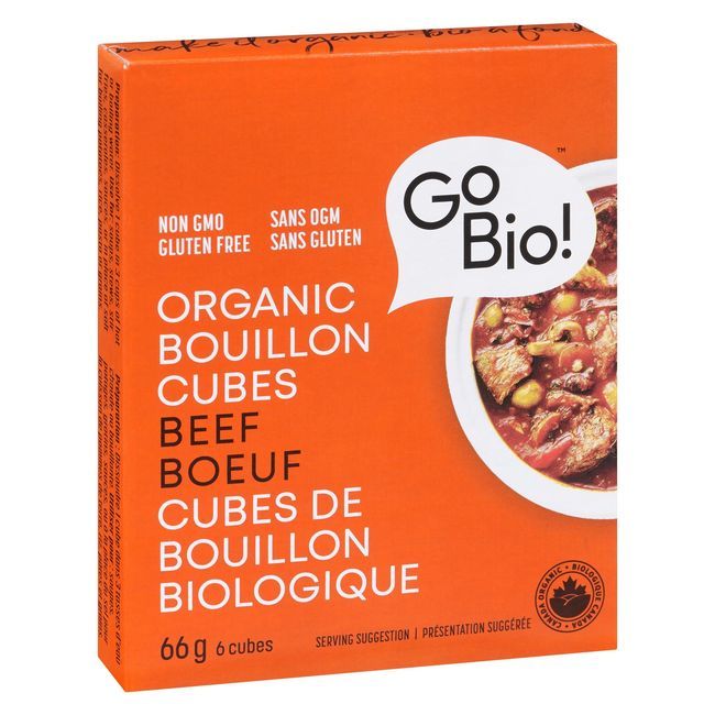 Gobio! Cubes De Bouillon De Bœuf Biologique, 66 G -- 15 Par Boîte