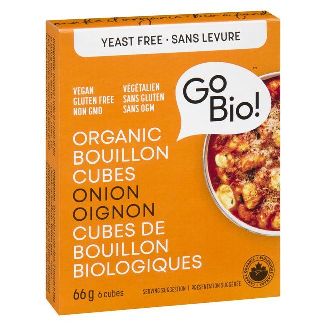 Gobio! Cubes De Bouillon D'oignons Biologiques Sans Levure, 66 G -- 15 Par Boîte