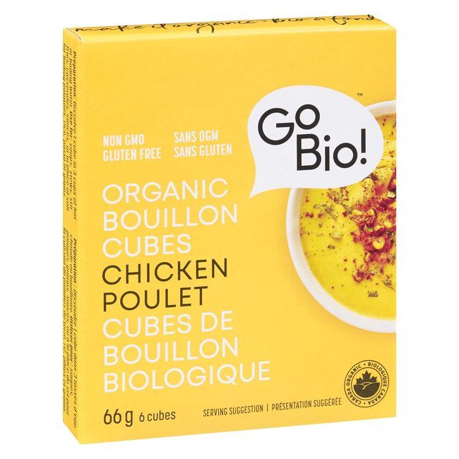 Gobio! Cube De Bouillon De Poulet Biologique, 66 G -- 15 Par Boîte