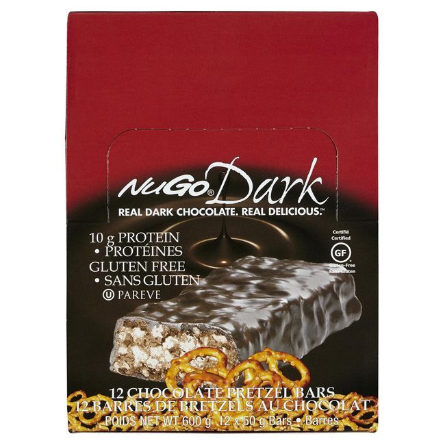 Nugo Dark Barre Protéinée Au Chocolat Et Aux Bretzels, 50 G -- 12 Par Boîte