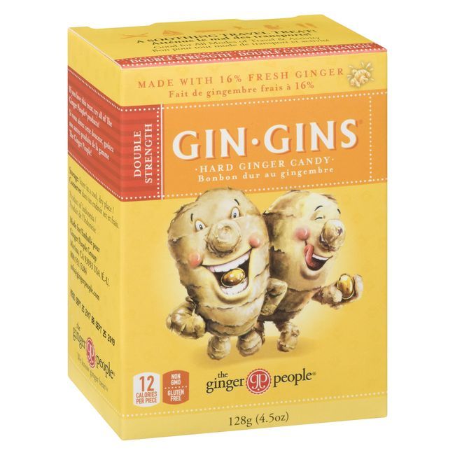 The Ginger People Gin Gins Double Strength Hard Ginger Candy, 128 G -- 12 Per Case