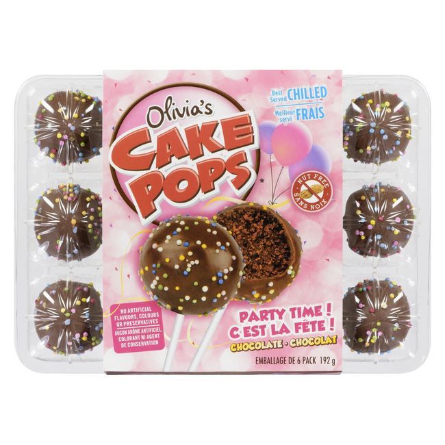 Olivia's Cake Pops Cake Pops Au Chocolat Party Time, 192 G -- 8 Par Boîte