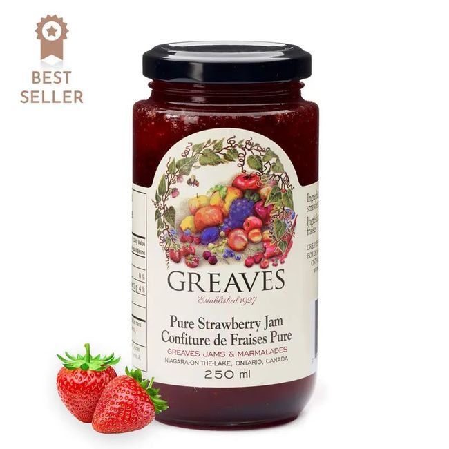 Greaves Confiture De Fraises Pure, 250 Ml -- 12 Par Boîte