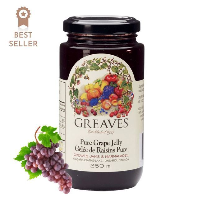 Greaves Pure Grape Jelly, 250 Ml -- 12 Per Case